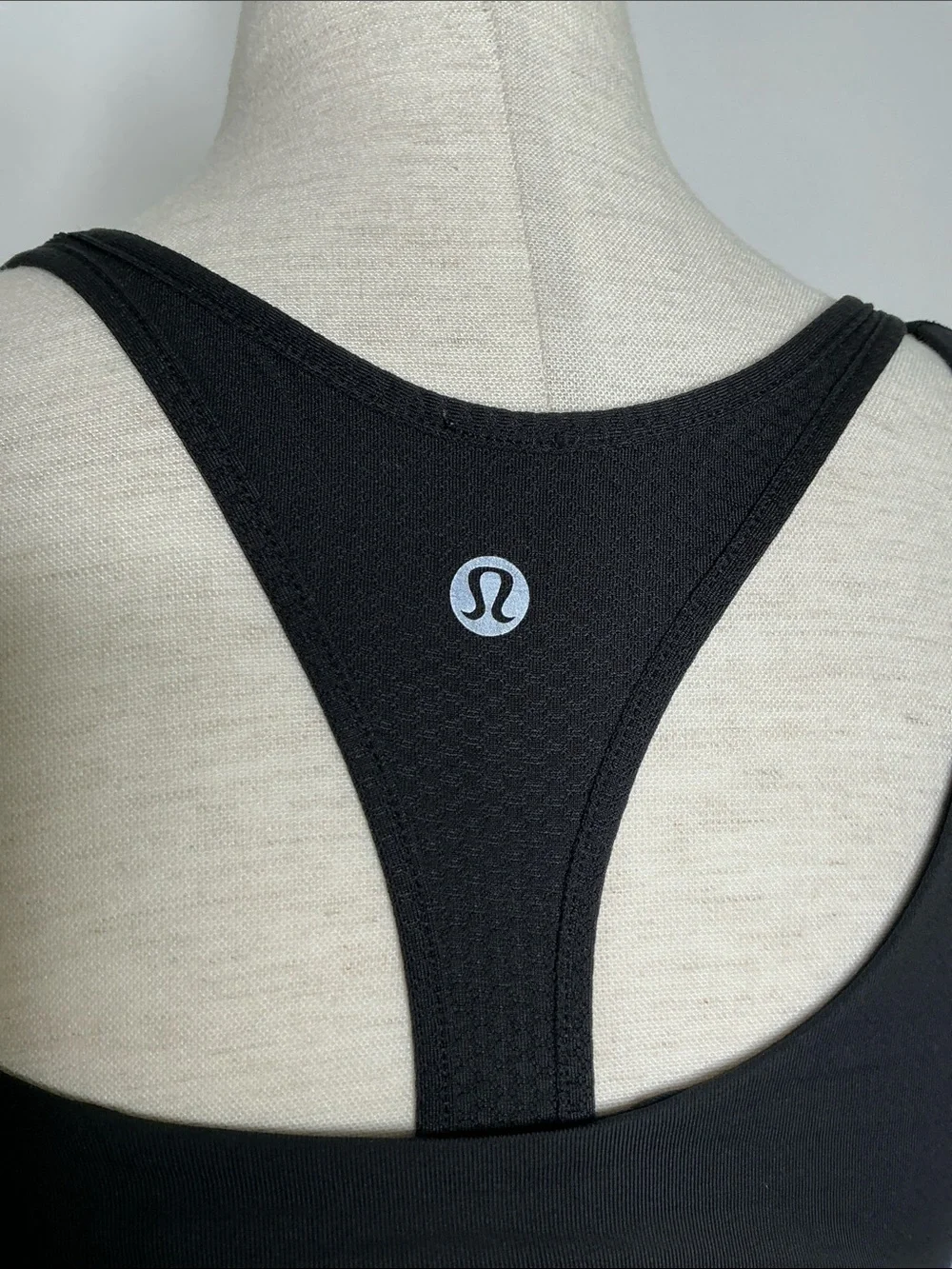 Lululemon Black All Sport Support Tank Top Mesh